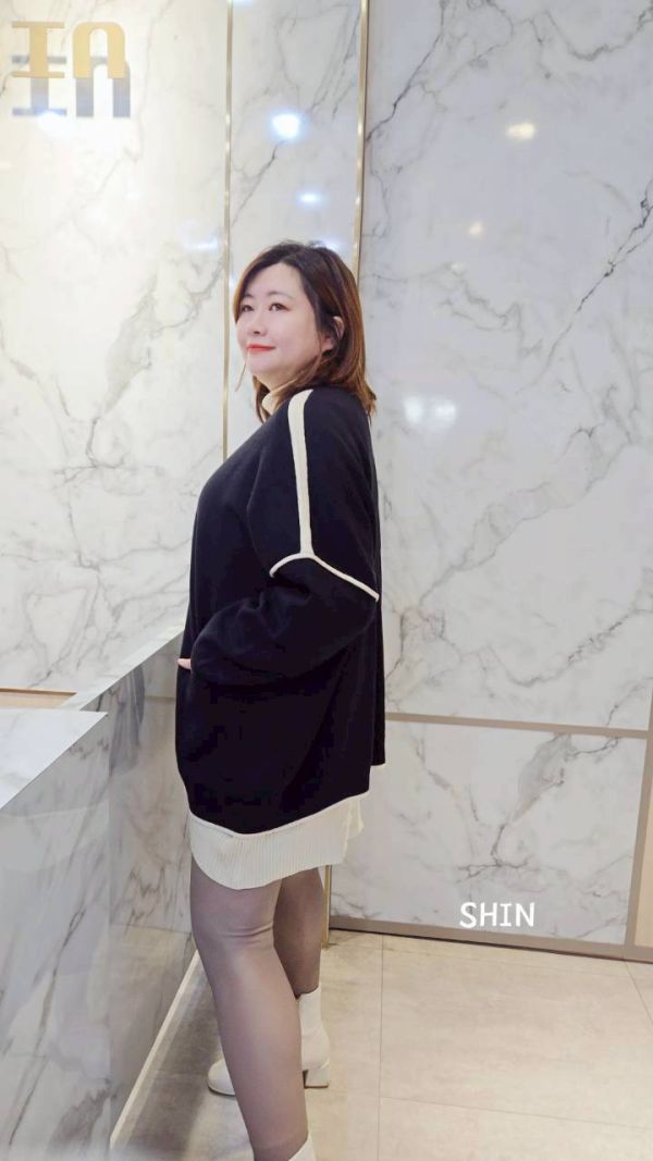 日系滾邊設計口袋針織外套(黑/杏/灰) 