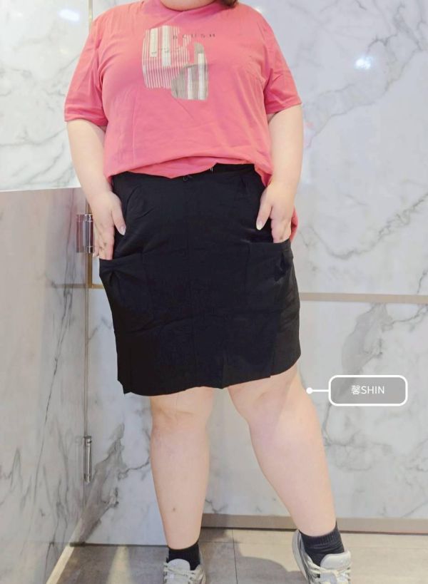 超彈伸縮抽繩工裝褲裙(黑/軍綠) 