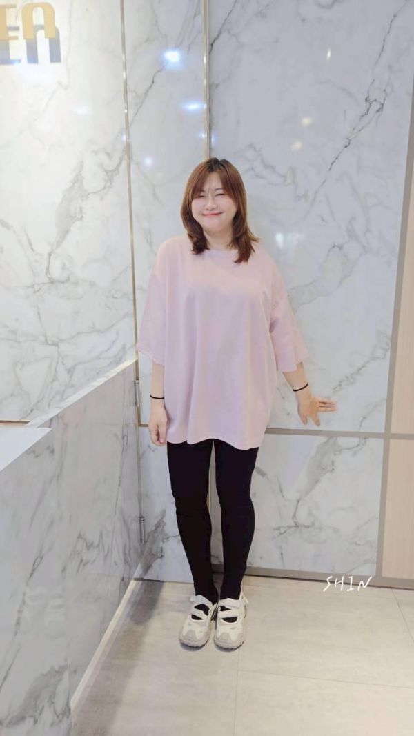 哈!又是包色款 太空棉素色大T(粉紫/杏/灰藍/黑) 