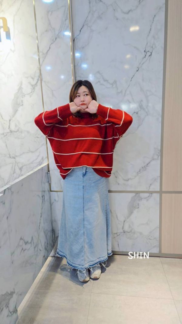 日系立體坑條針織上衣(黑/紅/灰/可可/灰綠) 