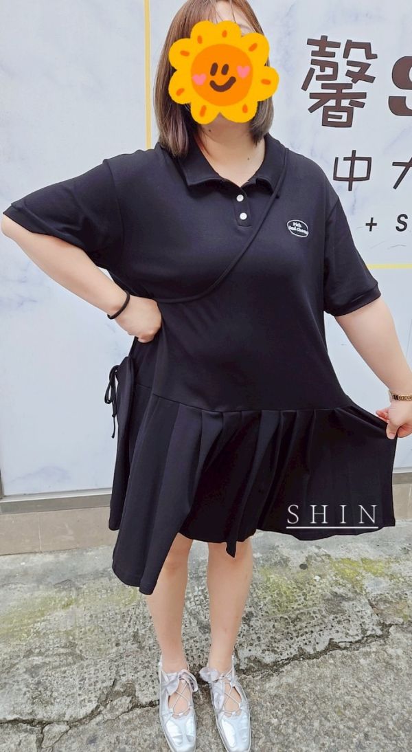 愛心包包POLO裙(黑/卡其/粉) 