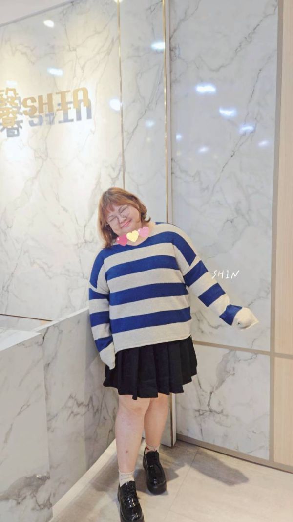 不修邊粗條紋毛衣(燕麥/黑白/白紅/橘/綠咖/藍) 