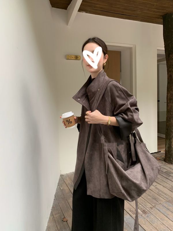 麂皮風衣外套(卡其/深咖/深灰) 