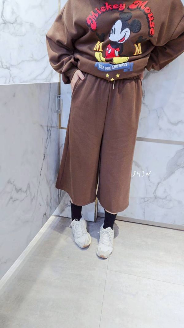 韓版米奇兩穿磨毛套裝 