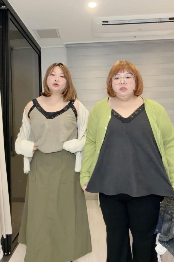 正韓性感蕾絲蜜絨背心（黑/墨綠） 
