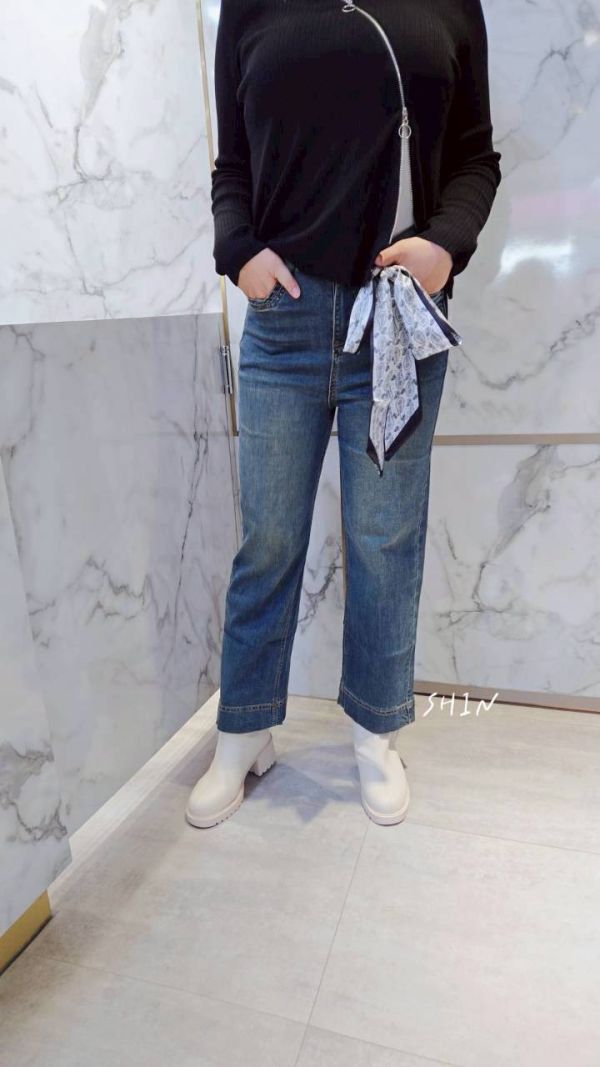 附絲巾復古奶奶褲 