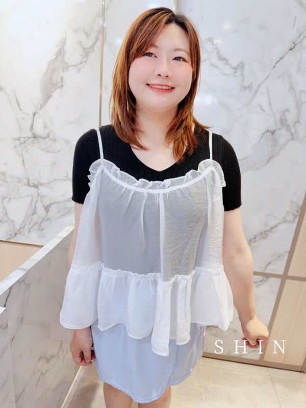 韓式小姊姊透紗外罩背心(灰/粉紫/白) 