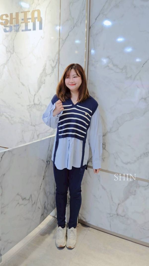 寬版褲頭鬆緊高腰牛仔褲 