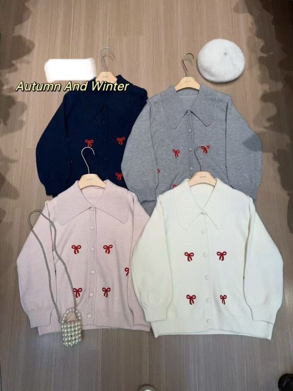 紅結針織外套(白/粉/藍/灰) 