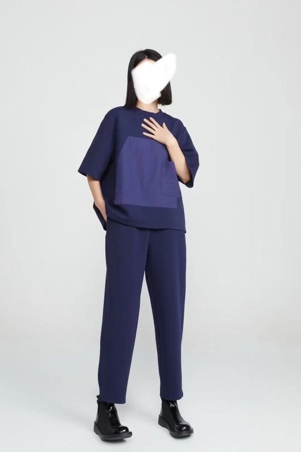 專櫃款半袖前大口袋T(酒紅/深灰/深藍/咖) 