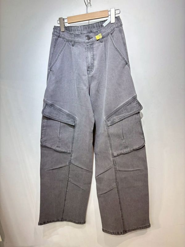 復古工裝闊腿褲 