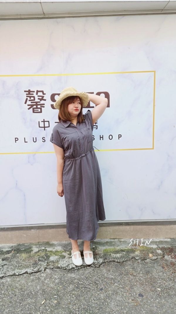 軍裝混紡彈性縮腰洋(深灰/黑) 