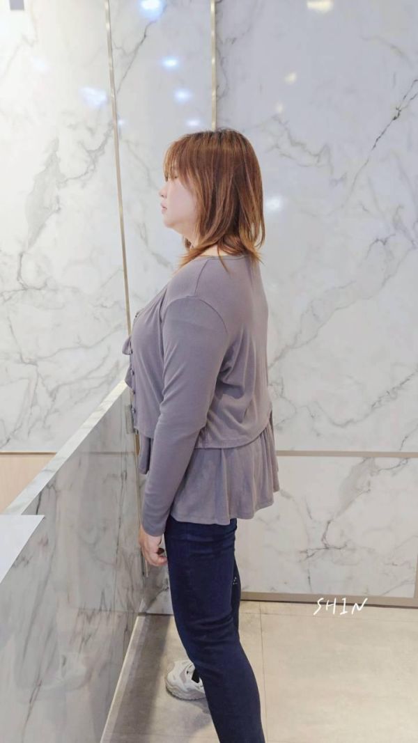 sexy平口上衣前蝴結+外套組(灰/黑) 