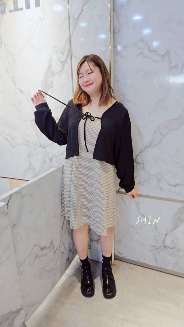 韓版皺皺綁帶罩衫(藍/咖/杏/黑) 