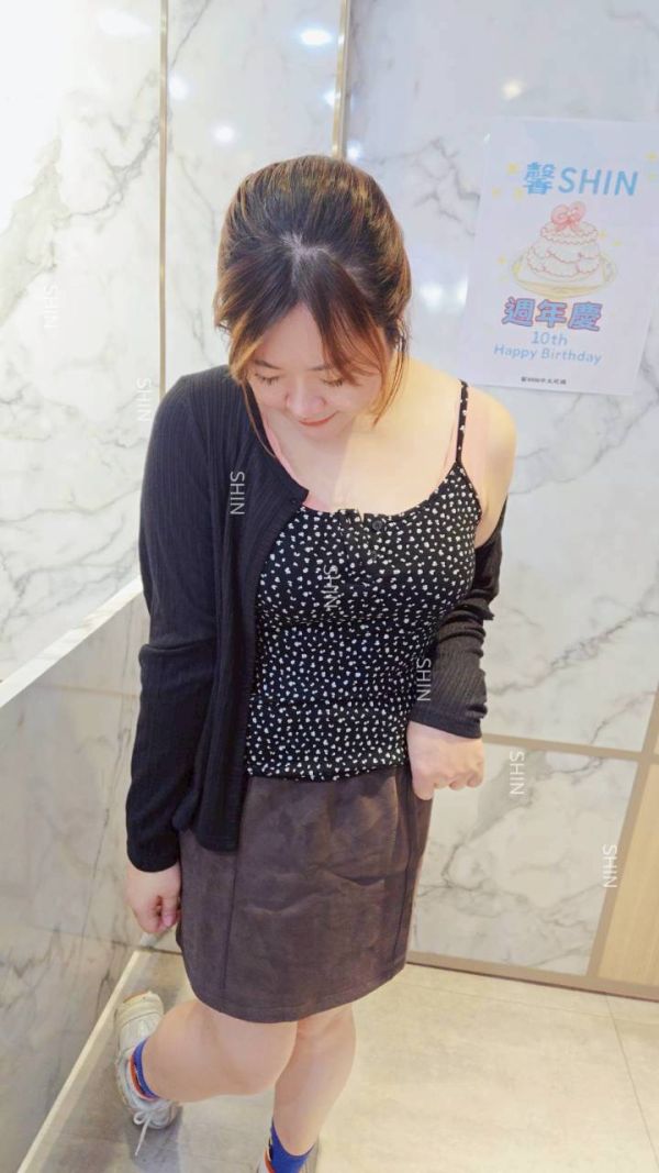 韓系碎花兩件套(黑/藍) 