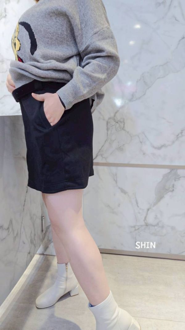 小姐姐毛呢短裙(黑/深灰) 