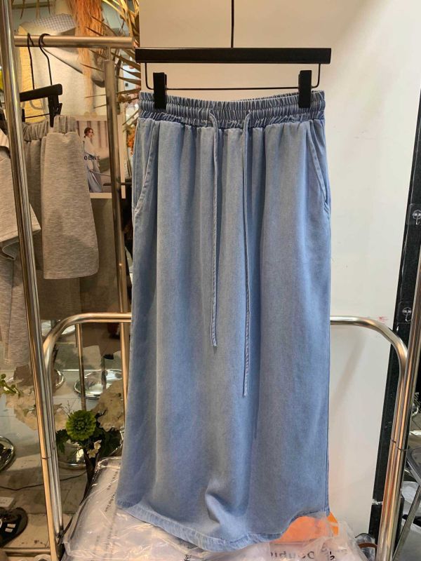 天絲牛仔半身裙 