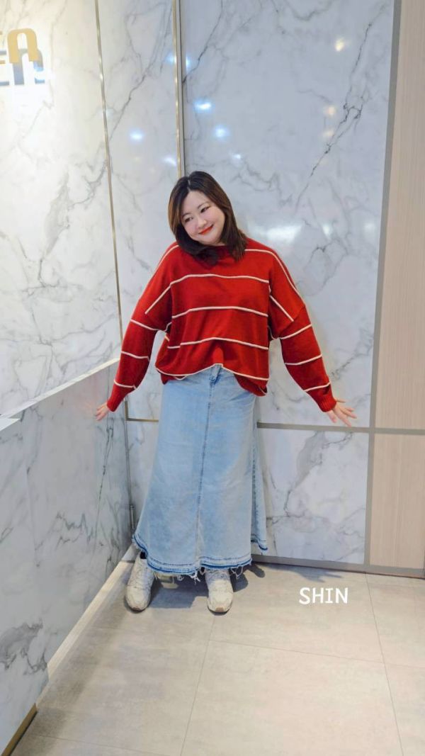 日系立體坑條針織上衣(黑/紅/灰/可可/灰綠) 