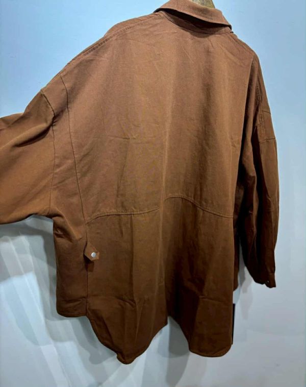 下雙口袋排釦襯衫(咖/杏/綠) 