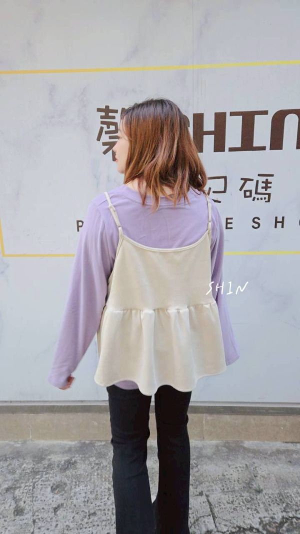 純色V領高彈T(紫/淺灰/卡其) 