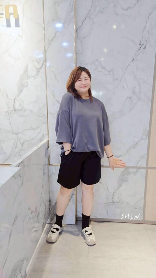 閃亮邊休閒四分褲 