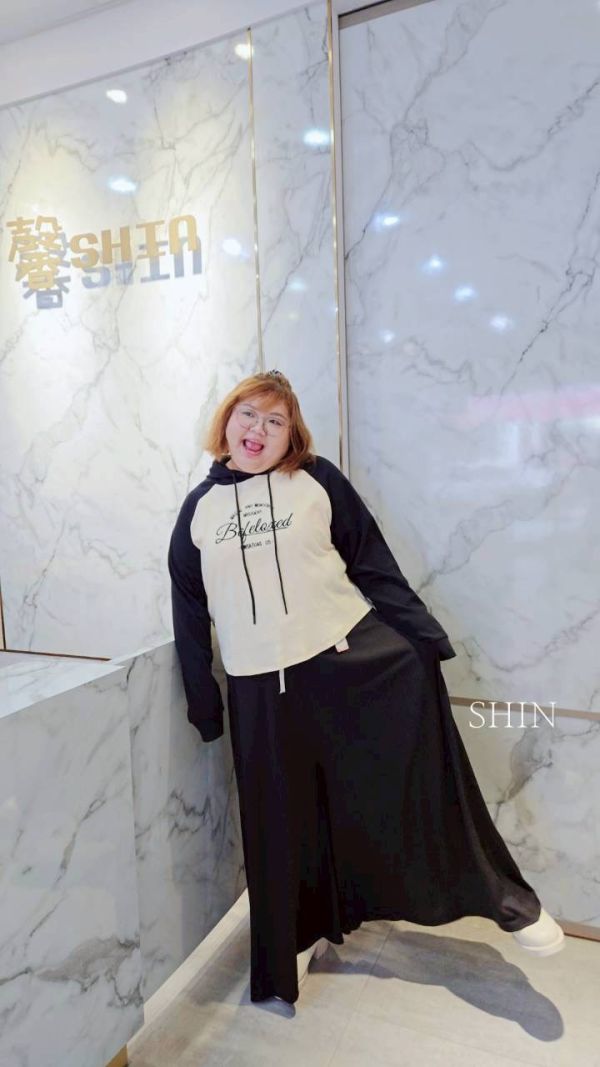 直紋鬆緊超舒服寬褲 