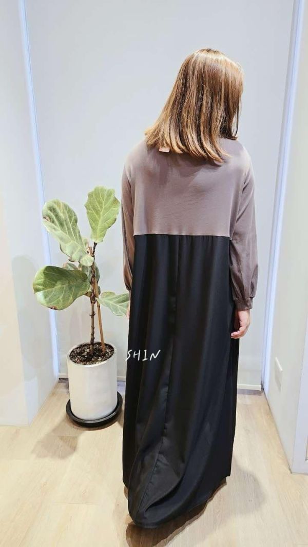 假兩件洋裝(黑) 