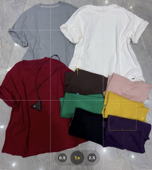 淨版磨毛小標T(黑/白/咖/粉/紅) 