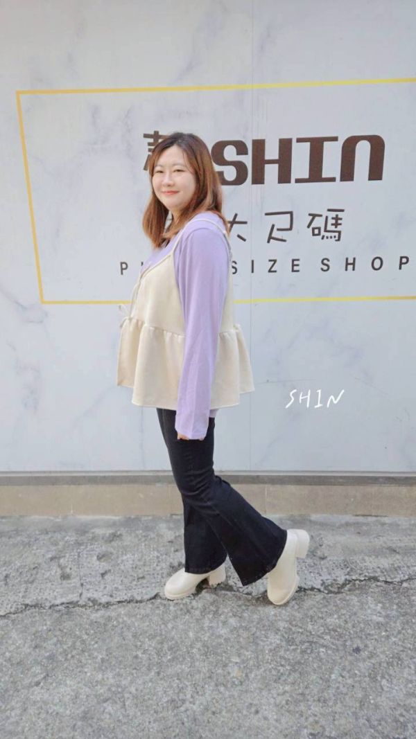 純色V領高彈T(紫/淺灰/卡其) 