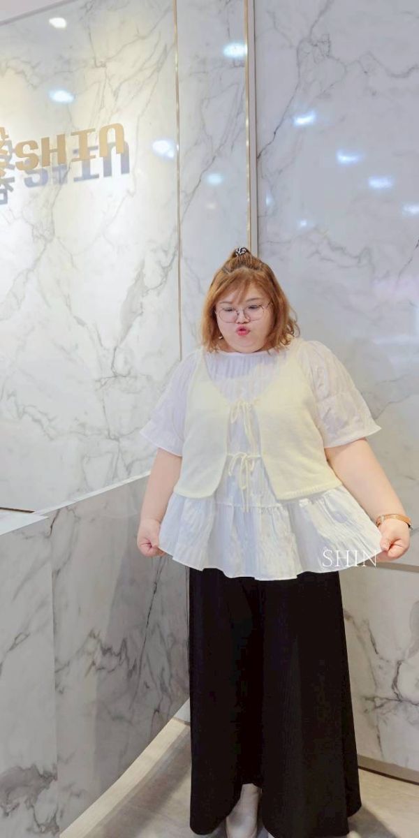 正韓KOREA針織綁帶背心(杏/黑) 