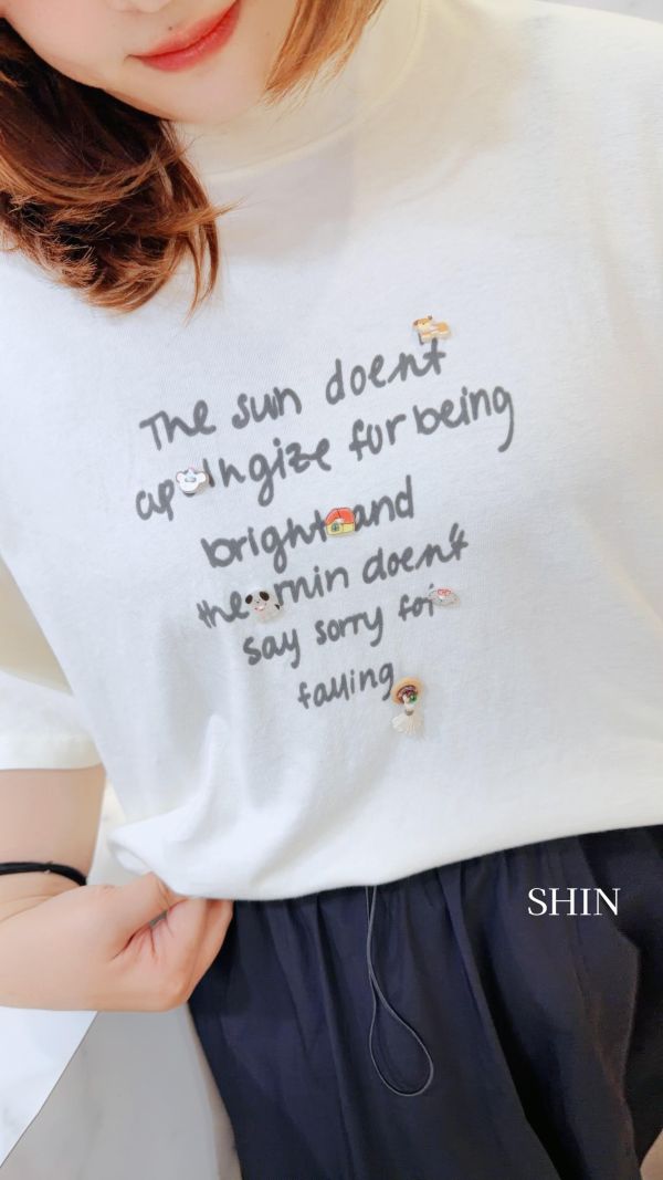 刺繡字母有小可愛小立體T 