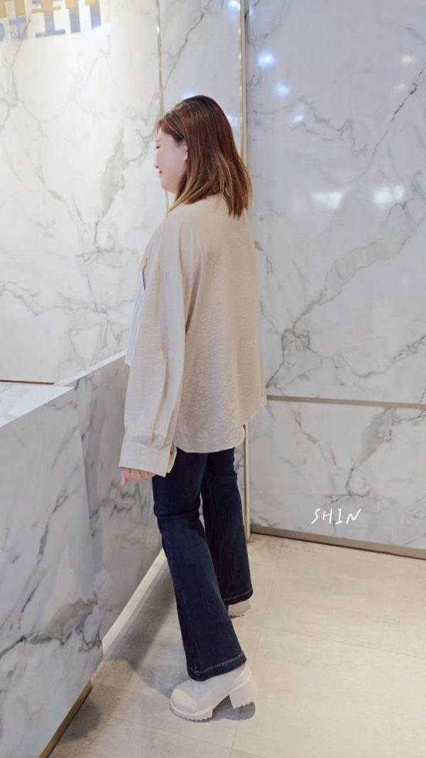 假兩件蕾絲背心雪紡襯衫(白/奶茶/灰) 