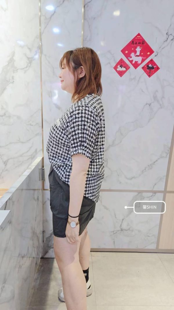 小香皺皺棉方格上衣(黑格/咖格) 