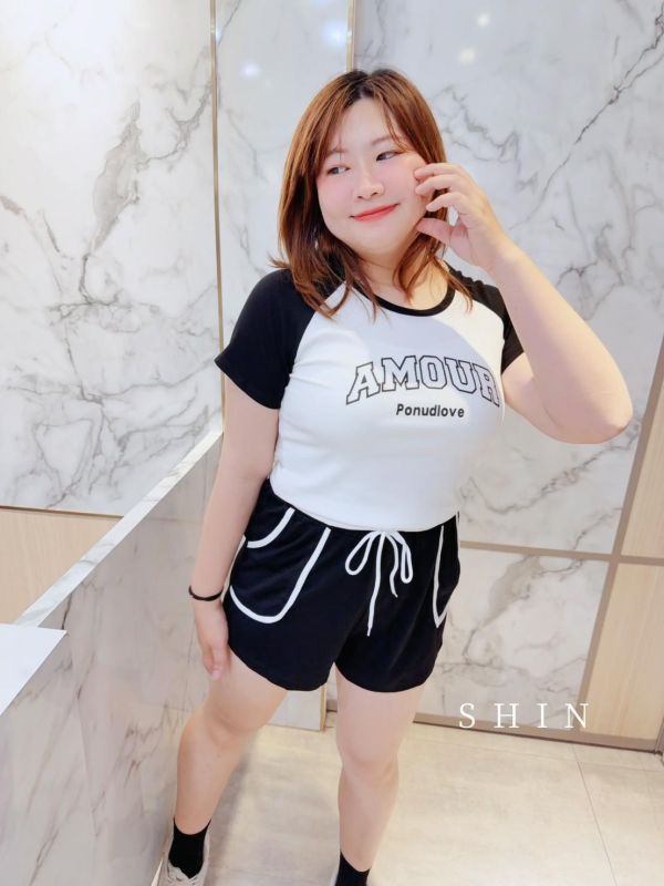 當阿妹妹Amour運動套裝(黑/酒紅) 