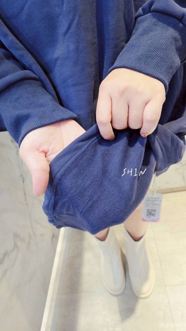 超好穿拉鍊小刷毛連衣裙(紫紅/藍) 