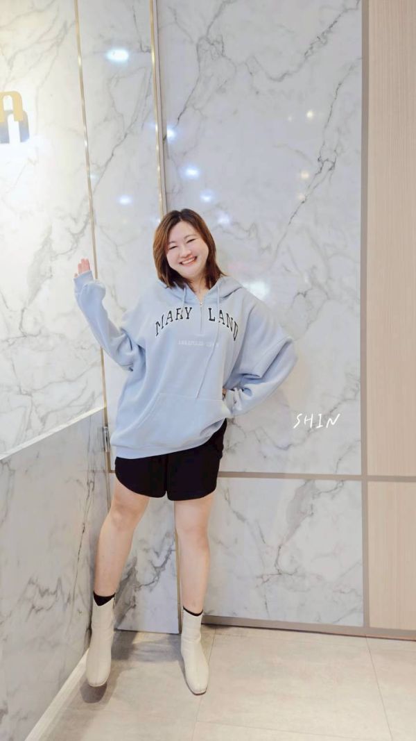 馬里蘭帽T(黑/奶灰/淺藍/奶油) 