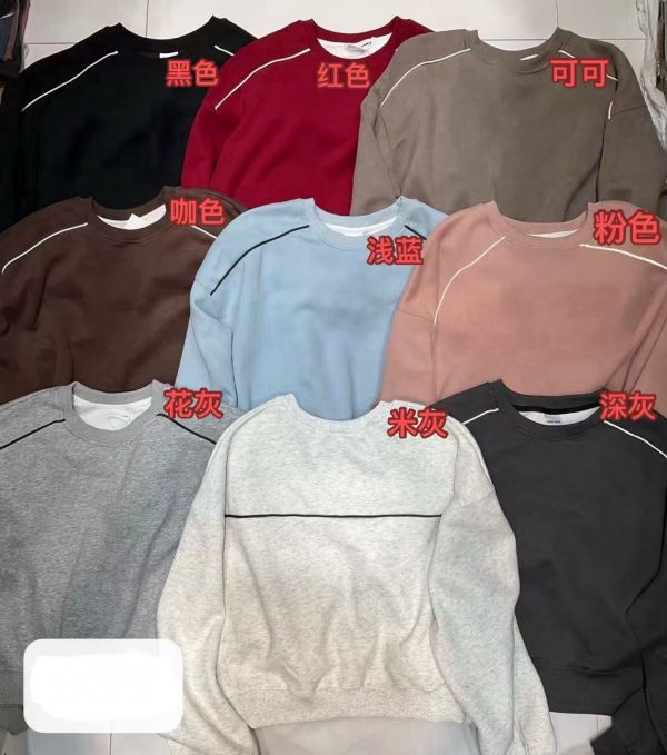 明線短版T(淺藍/米灰/黑/粉) 