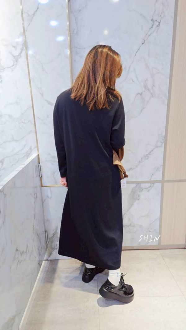 麂皮背心搭長版兩件洋 