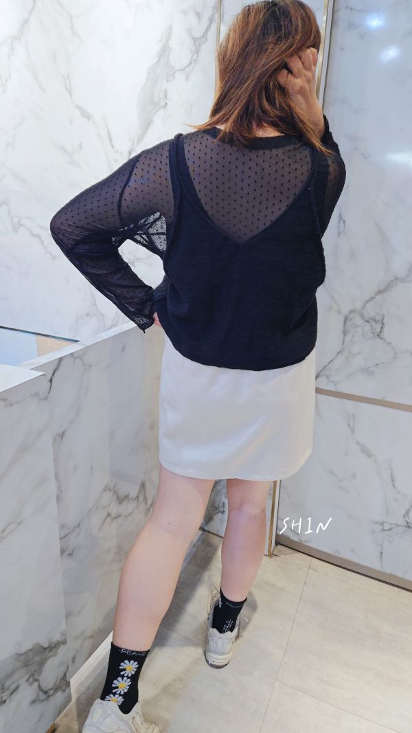 好漂漂點點內搭網衣(咖/黑) 