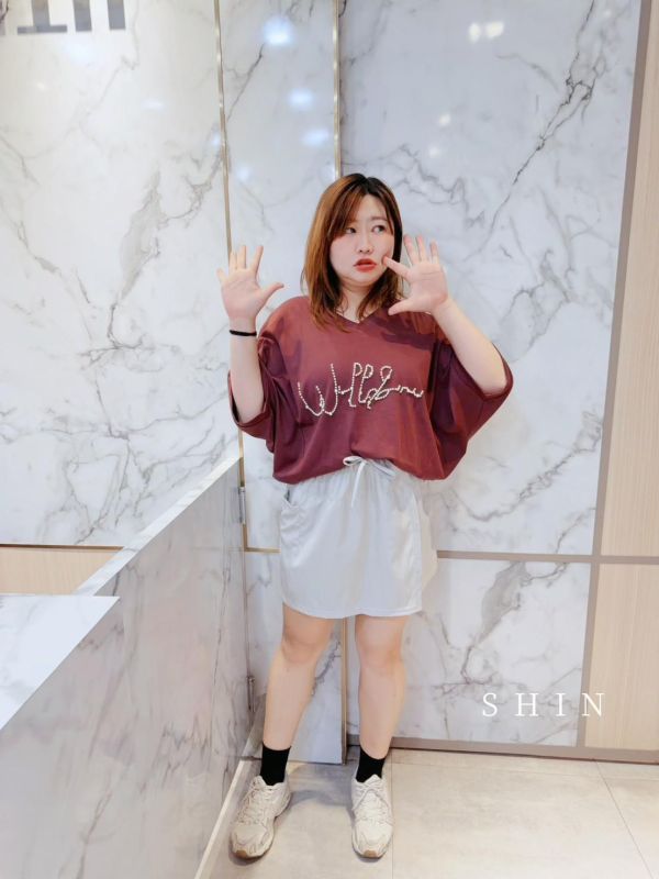 小V領釘珠珠大T(綠/紫紅/密黃) 