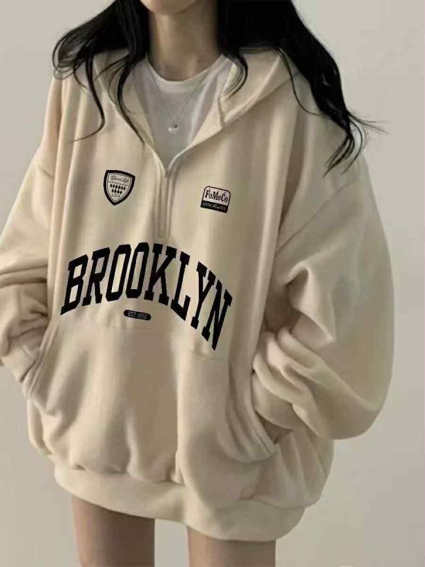 挺布英文字帽T(黑/奶茶/杏/粉) 