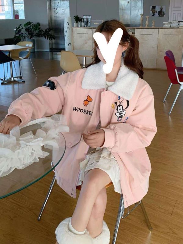 韓高飛棉衣外套(粉/藍) 