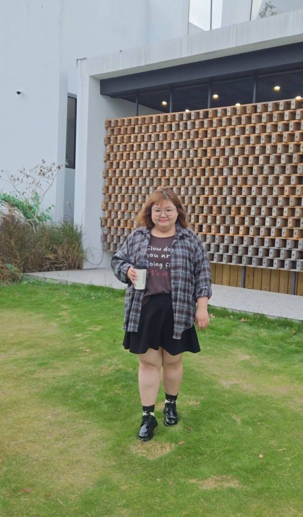 格子背心假兩件襯衫(黑/藍/咖) 