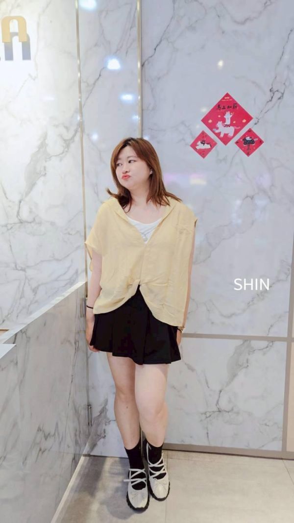 真兩件背心+項鍊襯衫(芥黃/粉/深藍) 