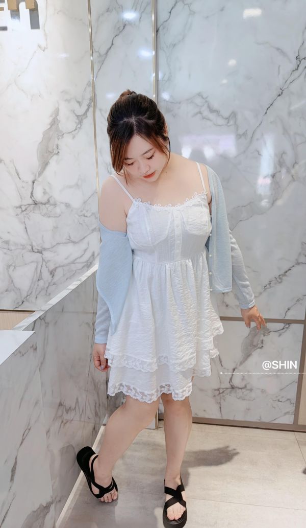 溫柔系的甜美女孩蛋糕洋罩衫套裝 
