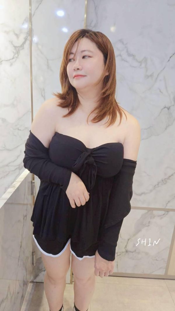 sexy平口上衣前蝴結+外套組(灰/黑) 