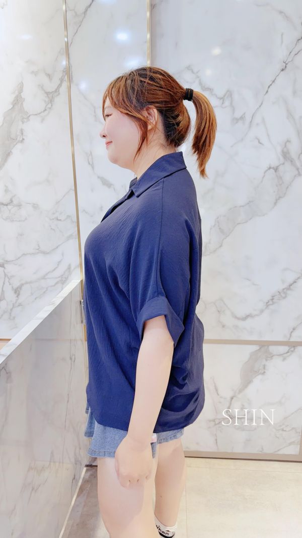 涼涼棉麻襯衫(深藍/Q黃/白) 