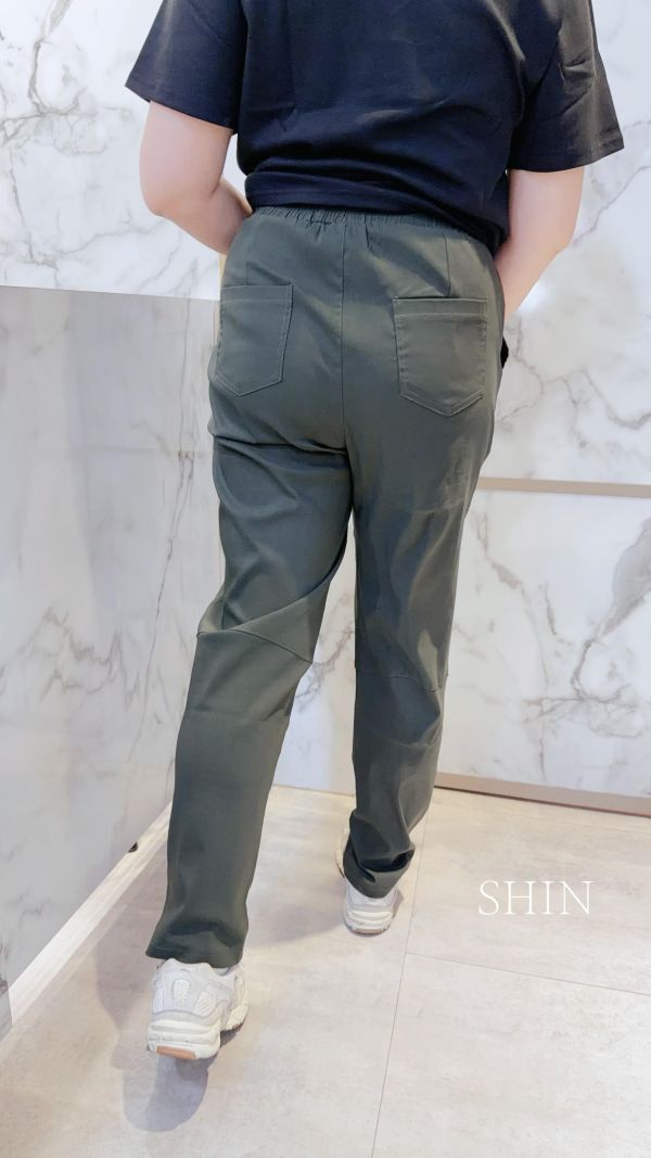 涼感工作褲3.0米頭口袋設計(黑/軍綠) 