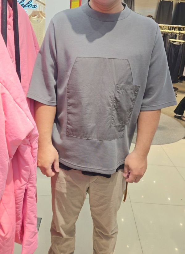 專櫃款半袖前大口袋T(酒紅/深灰/深藍/咖) 