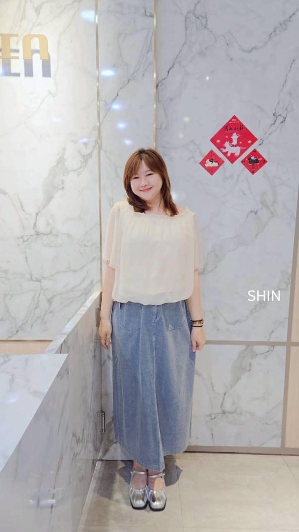 誰都要有的那件前口袋牛仔長裙(淺/深) 